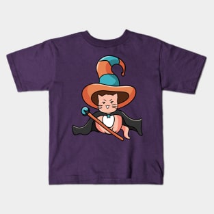 Cute cat witch Kids T-Shirt